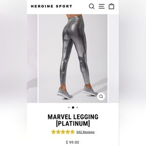 Heroine Sport Metallic Gray Leggings
